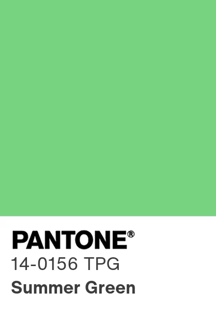 PANTONE 14-0156 TPG Summer Green - Pantone色号库|Pantone潘通中国官网