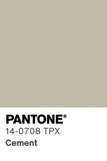 PANTONE 14-0708 TPG Cement - Pantone色号库|Pantone潘通中国官网