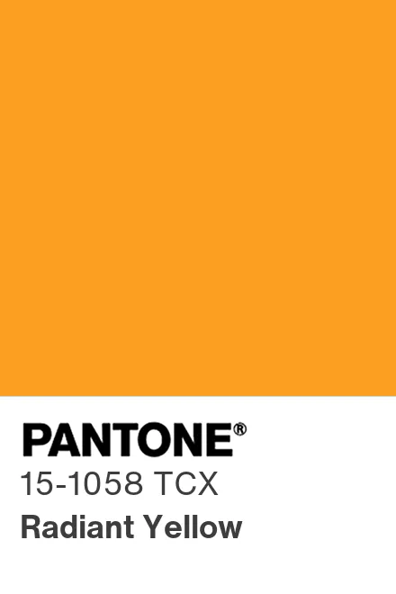 PANTONE 15-1058 TCX Radiant Yellow - Pantone色号库|Pantone潘通中国官网