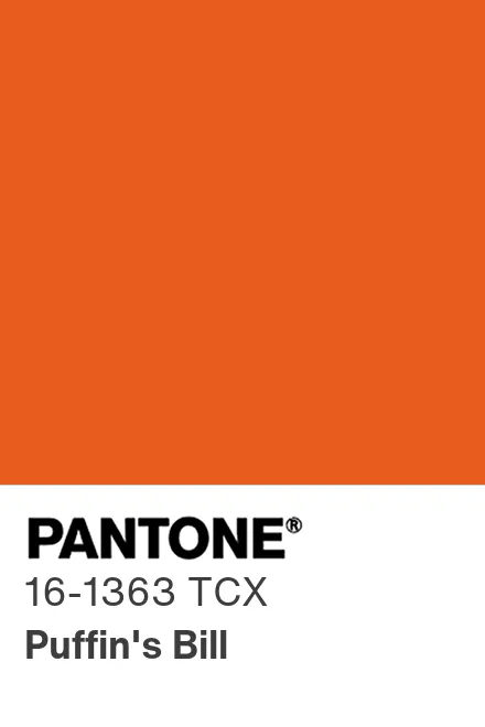 PANTONE 16-1363 TCX Puffin's Bill - Pantone色号库|Pantone潘通中国官网