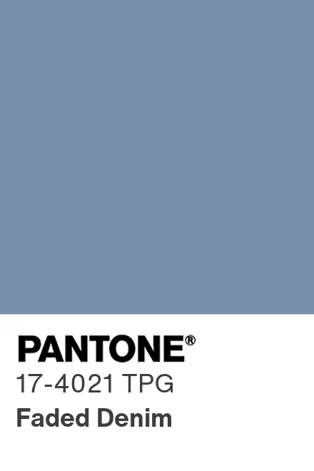 PANTONE 17-4021 TPG Faded Denim - Pantone色号库|Pantone潘通中国官网